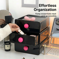 Stackable Storage Drawers, Desktop Storage Drawers, Dustproof Desk Organiser, Single Box for Stationery & Cosmetics
