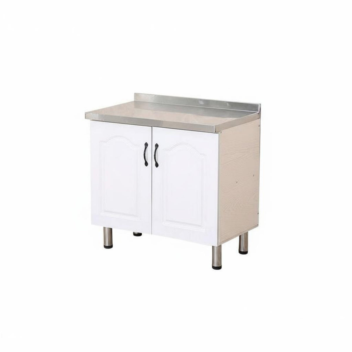 Freestanding Kitchen Cabinet with Sink Easy Installation Freestanding Utility Sink Cabinet Waterproof and Rustproof Stainless Steel Countertop Kitchen