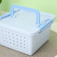 Hamster Carrier and Small Pet Transport Cage, PP Travel Carrier with Fasten-on Lid and Top Handle for Small Animal Travel