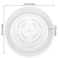 Plant Saucers in Bulk, Resin Drip Tray with Grooves for Outdoor Use, Not Easy to Deform Flowerpot Saucer Set for Floors