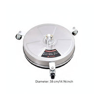 Commercial Grade Stainless Steel Rotary Floor Scrubber 4000 PSI 20 Inch Pressure Washer Surface Cleaner Splash-Clear Skirt for Driveway