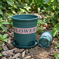 Tree Planters Outdoor Flower Planters, Heavy Duty Green Plant Pot with Optional Saucer, Round Tapered Pot for Garden Trees and Plants