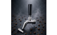 Threaded Stainless Steel Tap Beer Faucet Black Beer Faucet with Lever Handle Polished Chrome Hardware Sanitary for Homebrewers, Kegerator, Keezer, Home Bar