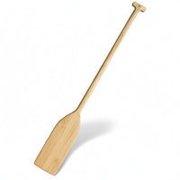 2 Pieces Single-Piece Wooden Boat Paddle Natural Wood Paddle with Top Handle Traditional Smooth for Boaters, Paddlers, Boating, Nautical Decor