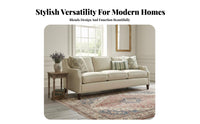 traditional Country design 2-Seater Upholstered Sofa Farmhouse Design Floral Print Skirted Sofa Breathable Fabric Living Room Furniture Sturdy Frame for Apartment Dwellers, Families, Homeowners, Den, Bedroom, Office, Dorm