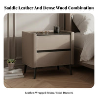 2-Drawer End Table Luxury and aesthetic Nightstand Fully Assembled for Guest Room, Hotel