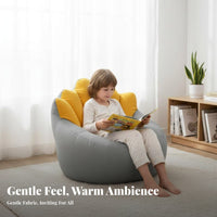 Snug Plush Pumpkin Chair Wide Seat Pumpkin-Shaped Chair Ergonomic Design Home Furnishing Modern design for Adults, Children, Students, Living Room, Bedroom, perusing corner, Balcony