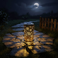 Floral Solar Lantern No Wiring Required Solar Garden Lantern Weatherproof