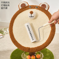 小熊小兔剑麻猫抓板耐磨不掉屑猫转盘自嗨解闷趣味猫咪玩具