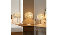 Flower Lamp with Rose Lampshade Soft Glow Bedside Lamp Decorative Night Light Tabletop for Bedroom