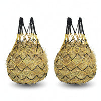2 Pieces Slow Feed Hay Net Heavy Duty Hay Net with Hanging Loops Long-Lasting