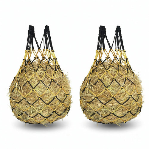 2 Pieces Slow Feed Hay Net Heavy Duty Hay Net with Hanging Loops Long-Lasting