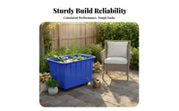 Rectangular Tub Trolley Easy to Steer Utility Wheeled Carrier Large Capacity Versatile for Aquafarmers, Garage, Garden