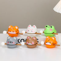 Cute Animal Wooden Fish Stress Relief Toy for Desk
