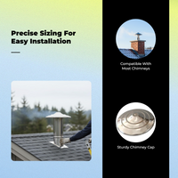 Windproof stainless steel chimney cap