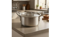 5 Pieces Aluminum Pot with Lid Lightweight Saucepot Heavy-Duty Kookpot for Home Cooks