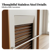 Shoe Storage Cabinet Large Capacity Footwear Organizer Entryway Cabinet Space Saving Structure with Ventilated Doors and Metal Bar Suitable for Apartment Dwellers Homeowners Foyer Hallway Living Room