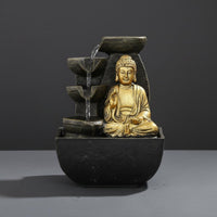 Zen Tabletop Fountain Feng Shui Desktop Water Fountain Compact Size for Entryway