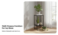 Multi-Purpose Frame Stand Space-Saving Multi-Tier Open Shelving Unit Stable and Sturdy Easy Assembly for Downice, Study Room