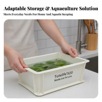 utilitarian and design Lidded Storage container Food-Grade Stackable Tote with Lid Multi-Functional multipurpose Container Built-in Handles for homeowners, Office Workers, Garage, Workshop, Bedroom, Basement