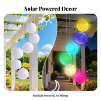 Waterproof Solar Wind Chime Light Automatic On/deactivate LED Solar Hanging Decor Easy Installation for Patio, Yard, Balcony