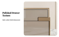 2-Drawer Bedside Table Luxury Design 2-Drawer Nightstand Lacquered Finish Spacious Drawers for Apartment Dwellers, Homeowners