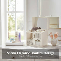 Clear Cosmetic Case with Drawers particle-proofshielded Clear Tiered Cosmetic Case for Women