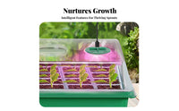 Plants Tray with Dome Transparent Lid Plants Starter Tray Kit Plant Sprouting Box for Home Gardeners, Beginners, Indoor, Balcony