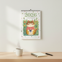 2026 Wall Calendar with Creative INS Style Design for Home Planning and Self-Discipline