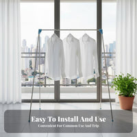 Foldable three-leggedod Drying Rack Floor-Standing Portable Garment Stand for Balcony