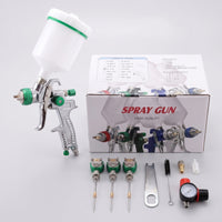 HVLP Gravity Feed Spray Gun Kit with Multiple Nozzle Sizes