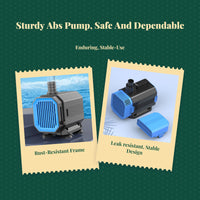 Quiet Underwater Pump for Aquariums, Ponds, Hydroponics