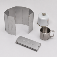 Outdoor Burner Wind Shield, Alcohol Stove Wind Guard, Lightweight Compact For Solo Camping