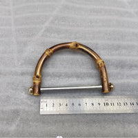 小香风手袋箱包配件竹子提手 U形竹手把 DIY手袋竹把手 竹圆圈