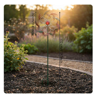 Maple Leaf Wind 360° Rotation Maple Leaf Garden Stake Weather-Resistant