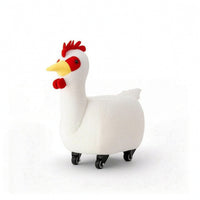 Cock Stool Rolling Ottoman with Wheels Footstool Padded Furniture Soft for Children, Playroom, Nursery
