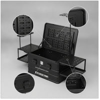 Matte Black Aluminum Storage Box Long-Lasting Camping Storage Box Heavy-Duty Case Hard-Shell for Campers, Overlanders, Outdoor Enthusiasts, Overlanding