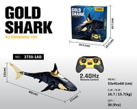 2.4G Remote Control Shark Toy Water Spraying Bionic Electric Water Toy for Boys