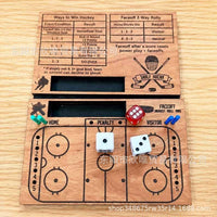 Portable Hockey Dice Game Wooden Tabletop Game for Travel and Parties