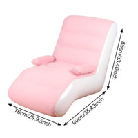 Portable Inflatable Lounge Chair Ergonomic Flocked Inflatable Sofa Foldable Air Lounger for Adults, Camping