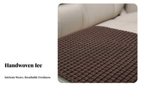 3 Pieces Cooling Backless Woven Seat Mat year-round Driver Seat pad Breathable Automotive Accessory Universal Fit for automobiles Owners, motorists, Commuters, warm Weather, Driving, routine Commute, route Trips