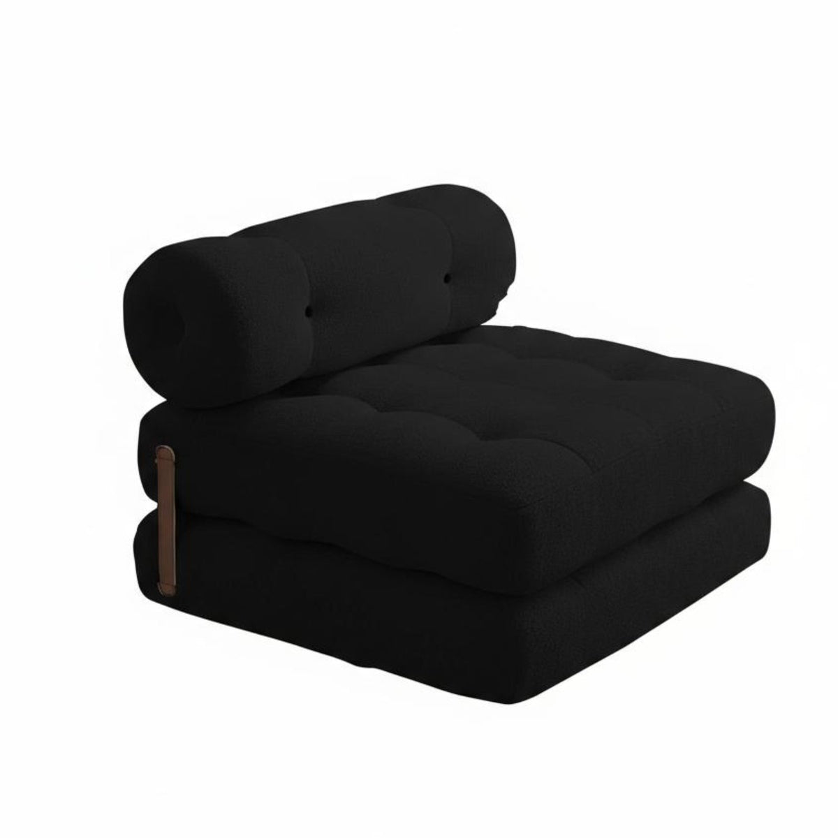 Foldable Single Lounger Two-wayUse Pull-Extendable Sleeper Armchair Configurable Minimalist Design for Young Adults, Living Room