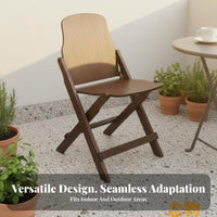 Space-Saving Foldable Dining Chair Sturdy and Stable Retro Dining Chair Portable Seating for Apartment Dwellers, Design Enthusiasts, Balcony, Garden, Outdoor, Events