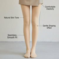 Fleece Lined Tights for Women with Thermal Insulation for Winter, Opaque Footless for Office Wear, Anti-Friction Velvet Design
