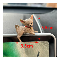 Dog Figurine Double-Sided Creature Statue Compact for Desktop