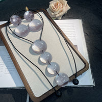 Handcrafted Resin Necklace Set in Vintage Style