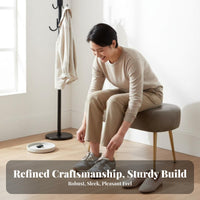 Tufted Bench with Metal Legs Easy to Clean Tufted Low Bench Waterproof Surface