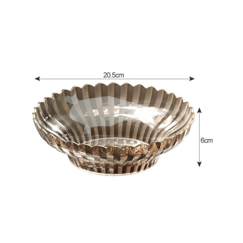 Plastic Snack Bowl Elegant Design Fruit Bowl High Gloss Finish