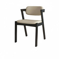 Z-Shaped Side Chair Sturdy Wood Construction Seating Furniture Nordic Design Ergonomic Spine Supportrest for Dining Room, Cafe