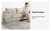 2-Tier Rolling Trolley Minimalist Design 2-Tier Rolling Trolley Easy to Assemble